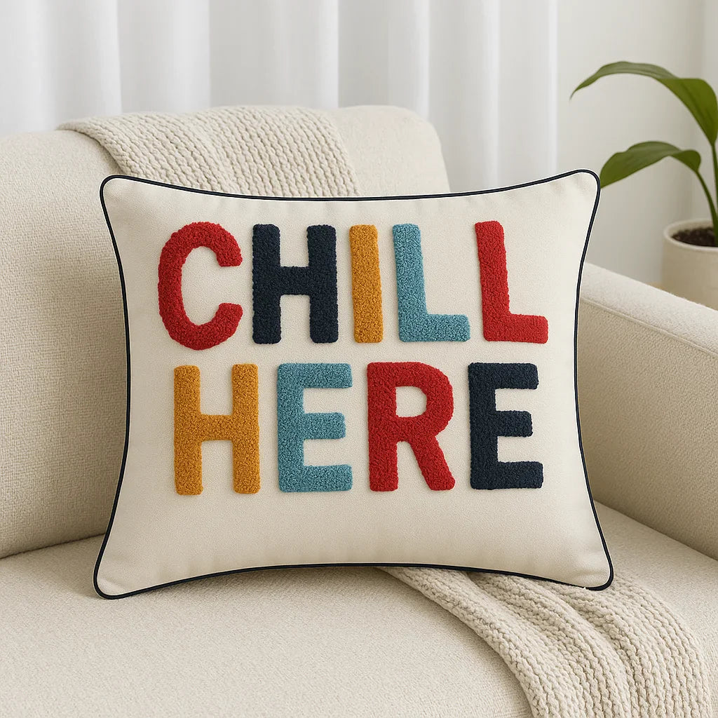 Chill here spot - Premium Cushion Cover