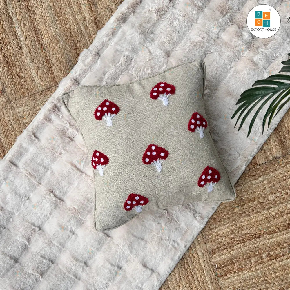 Embroidered Cushion Cover, 40cm X 40cm (16" X 16")