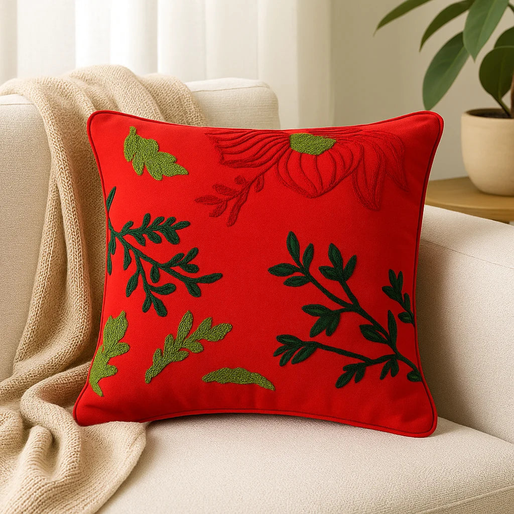 Embroidered Cushion Cover