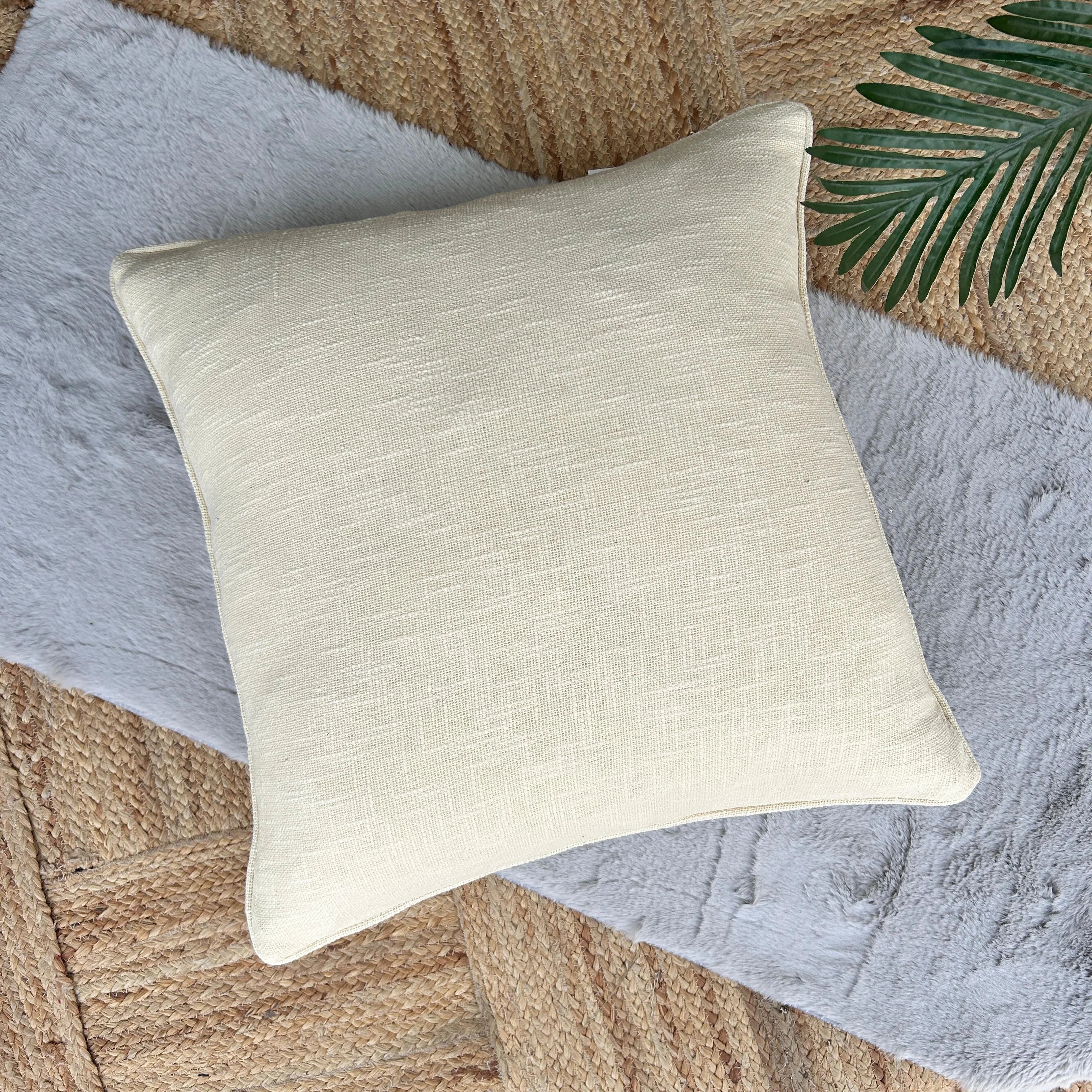 Slub-cotton Plain Cushion Cove