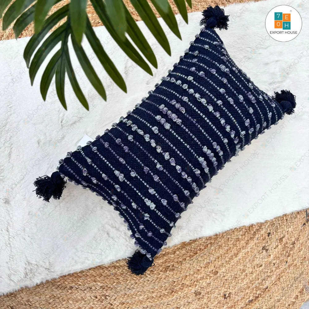 Cotton Boho Cushion Cover, Size:30cm X 50cm (12" X 20")