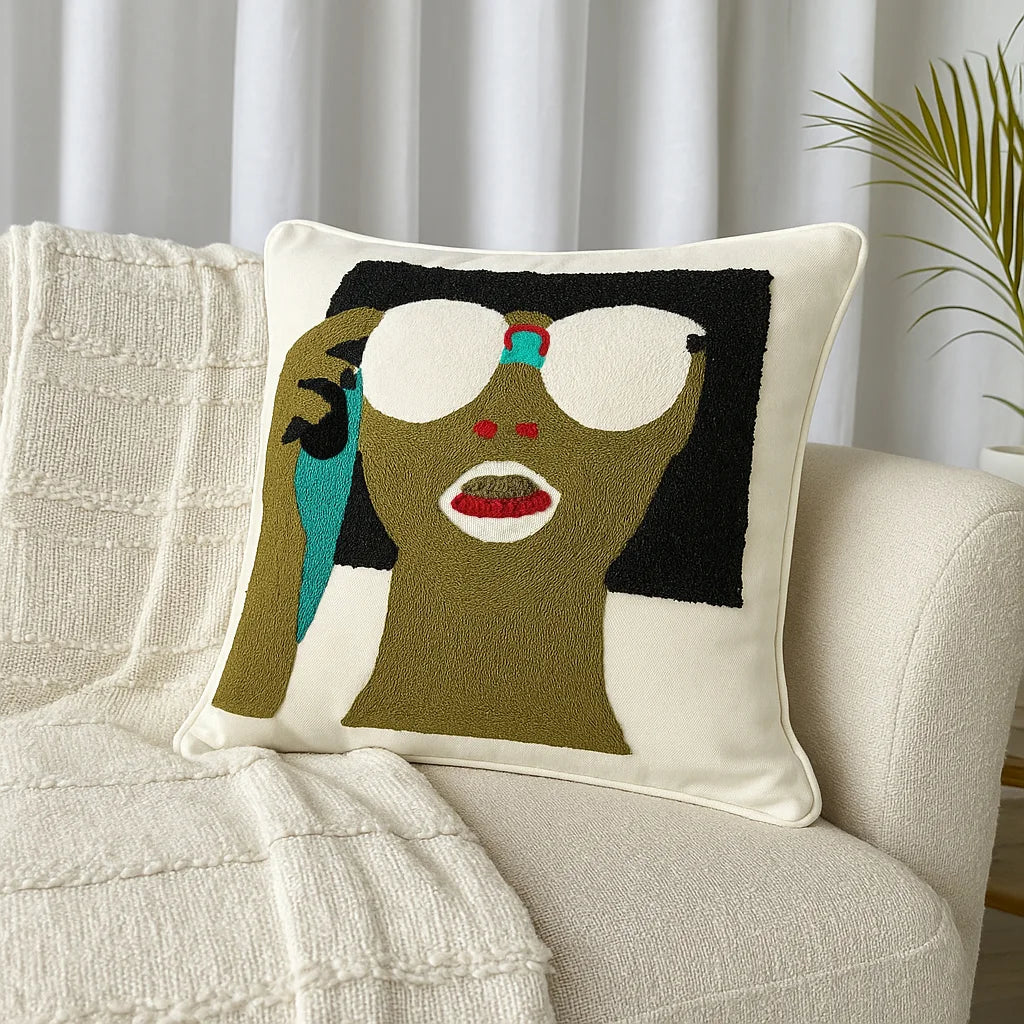 Embroidered Cushion Cover